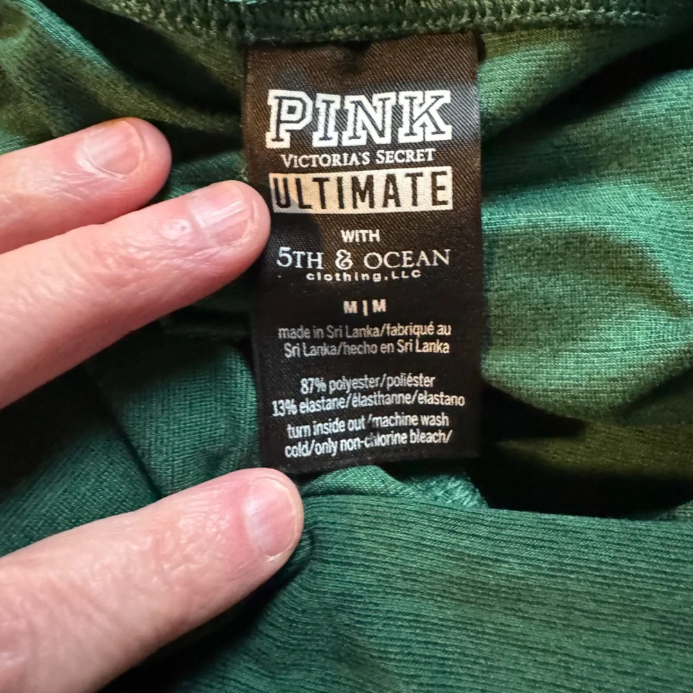 PINK Victoria's Secret NDSU Green and Yellow Leggings - Picture 3 of 3